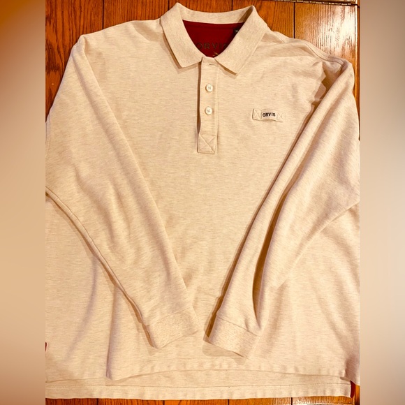 Orvis men’s quarter button down, oatmeal, size XL - Picture 2 of 8
